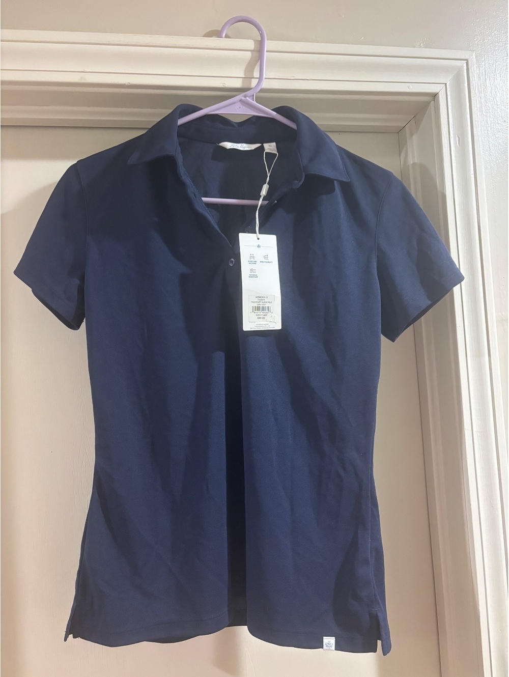 NWT Lady Hagen Navy Golf Polo Shirt XS Moisture Wicking UPF 25 Stretch